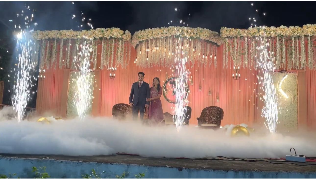 Floral Stage with Sparklers