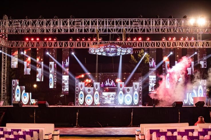 Floral Stage with Sparklers